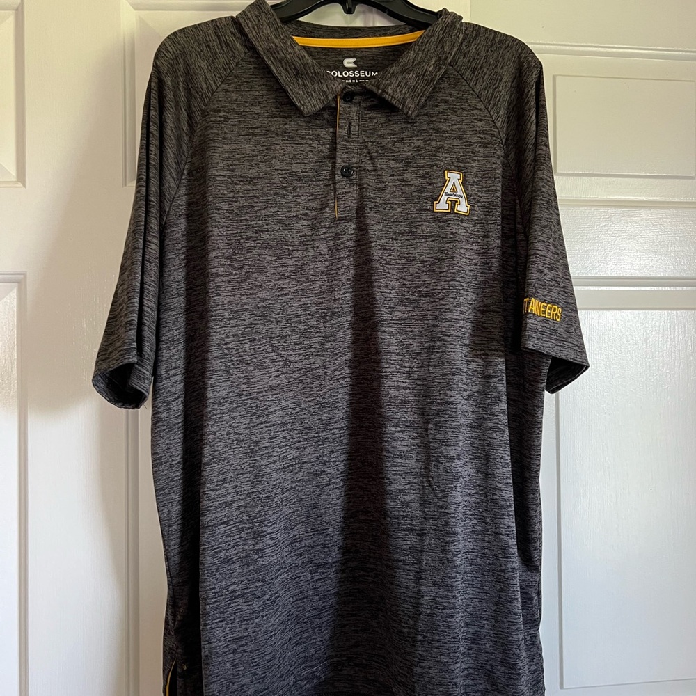 Colosseum Men's Appalachian State University Mountaineers Black Polo Shirt